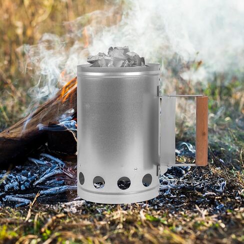 Chimney strater - Fire strater with Insulated Handle Design for Outdoor Barbecue, Suitable for Outdoor (Middle) in Saudi Arabia