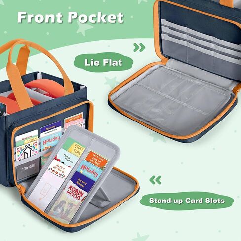 Carrying Case Compatible with Yoto Player (3rd Gen.) Bluetooth Audio Speaker, Card Holder up to 17 Cards, Travel Handle Bag with Clear Side Design for Viewing Player Display, Pink, Case Only in Saudi Arabia