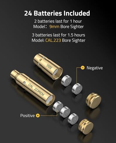 CVLIFE Bore Sight Laser لـ Cal.223/5.56MM/9MM/7.62X39MM/30-30/30-06/.243/308/.45acp عيار لنطاق النحاس مجموعة التجويف للصيد بالبطاريات (نوع غرفة محدد) in Saudi Arabia