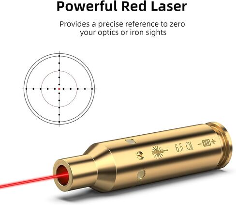 EZshoot 6.5 ليزر تجويف الرؤية بالليزر الأحمر لـ 6.5 سم/6.5Grendel Bore Sighter ليزر Boresighter مع مجموعات من البطاريات in Kuwait