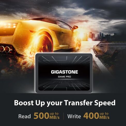 جيجاستون جيم برو 128 جيجابايت SSD SATA III 6 جيجابايت/ثانية. محرك أقراص الحالة الصلبة الداخلي 3D NAND مقاس 2.5 بوصة، يقرأ حتى 510 ميجابايت/ثانية. متوافق مع أجهزة PS4 والكمبيوتر الشخصي وسطح المكتب والكمبيوتر المحمول، مقاس 2.5 بوصة 7 مم (0.28 بوصة) in Kuwait