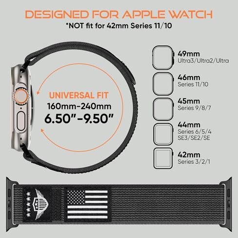 Trail Loop Nylon Bands Compaible with Apple Watch Ultra 3 49mm Men Women 46mm 45mm 44mm 42mm, Soft Velcro Rugged Sport Straps Wristbands for iWatch Ultra 2 Series 11/10/SE/9/8/7/6/5/4/3/2/1 in Saudi Arabia
