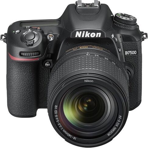كاميرا Nikon D7500 DSLR مع عدسة 18-140 مم f/3.5-5.6G ED VR وعدسة AF-P DX 70-300 مم f/4.5-6.3G ED + ذاكرة 64 جيجابايت + بطارية إضافية + مرشحات + حامل ثلاثي القوائم + المزيد (حزمة 40 قطعة) (متجددة) in Saudi Arabia