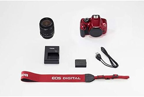 Canon EOS Rebel T6 Digital SLR Camera Kit with EF-S 18-55mm f/3.5-5.6 is II Lens (Limited Edition Red) (Renewed) in Saudi Arabia