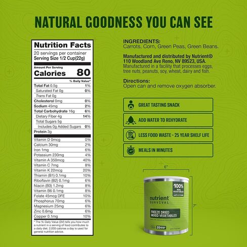 الفراولة المجففة بالتجميد – شرائح ممتازة | #10 يمكن | مدة الصلاحية 25 عامًا | طعام الطوارئ والوجبات الخفيفة النظيفة in Kuwait