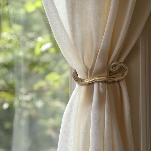 Curtain Holdbacks Hand-Forged Vintage Silver Curtain Tiebacks Wall Mounted, Heavy Duty Metal Curtain Hooks for Drapes for Living Room & Bedroom in Saudi Arabia
