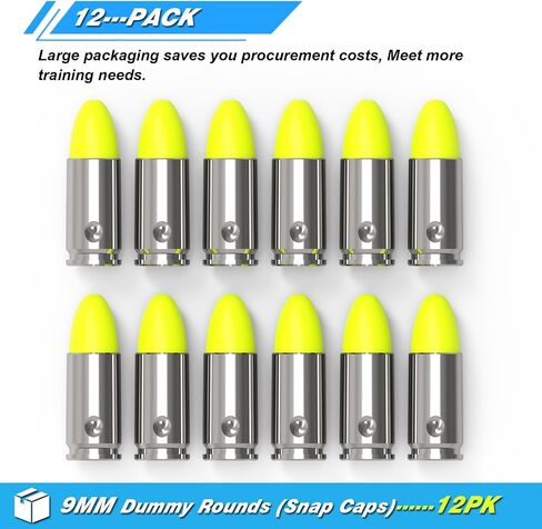 Artemis Snap Caps Training Dummy Rounds Reusable Multiple Styles with Close to Real Weight for Dry Fire Practice Safe Loading Firing Malfunction Clearing Trigger Control in Saudi Arabia