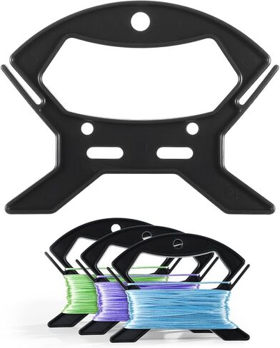 4 قطع من حبال اللفاف، حبل لفاف حبل باراكورد ومنظم الحبل، بكرات كابل خط الصيد تمنع العقد من الارتداد والالتواء لخطوط المرساة، وخطوط الإرساء، وحبال التزلج باللون الأسود in Kuwait