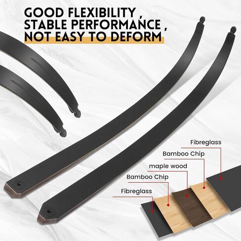 Obert Original Black Hunter Takedown Recurve Bow 60inch with Bamboo Core Limbs Archery Hunting Target Practice in Saudi Arabia