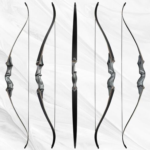 Obert Original Black Hunter Takedown Recurve Bow 60inch with Bamboo Core Limbs Archery Hunting Target Practice in Saudi Arabia