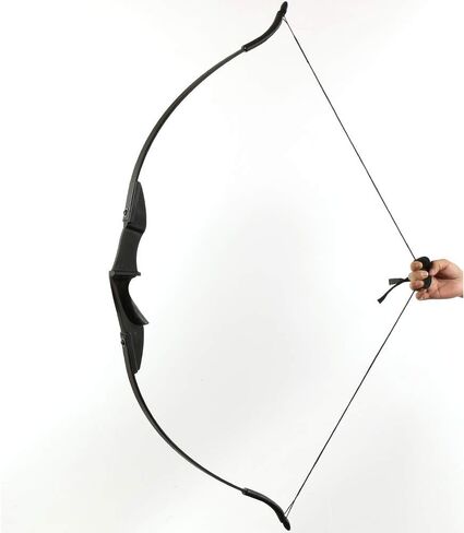 TOPARCHERY Archery 57" Takedown Youth Recurve Bow and Arrow Set Long Bow Kit with 6pcs Fiberglass Arrows for Beginner Teenagers Right Left Hand Black - Draw Weight 20lbs- 40lbs in Kuwait