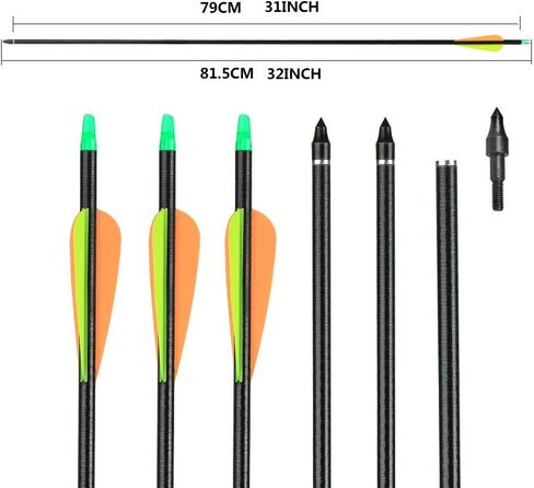 TOPARCHERY Archery 57" Takedown Youth Recurve Bow and Arrow Set Long Bow Kit with 6pcs Fiberglass Arrows for Beginner Teenagers Right Left Hand Black - Draw Weight 20lbs- 40lbs in Kuwait