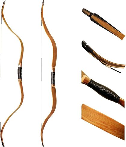 AF Archery 54" Tatar Recurve Bow Traditional Horse Hunting Bow 20-60lbs | Laminated Bamboo Core | Superior Accuracy | Beginner to Advanced | Target Shooting | Mounted Archery in Saudi Arabia