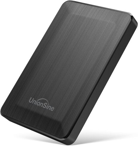 UnionSine 2.5" Portable External Hard Drive 1TB, USB 3.0 Type-C HDD Storage Compatible for PS4, Xbox, PC, Mac, TV, Desktop, Laptop(Black) HD3513 in Kuwait