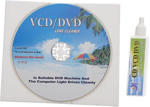 مجموعة تنظيف مشغل CD DVD Vcd متعددة الوظائف مع قرص فرشاة وسوائل تنظيف منظف الأخدود العميق لتخطي وتجميد مشكلات التشغيل، مجموعة أدوات صيانة المواد in Kuwait