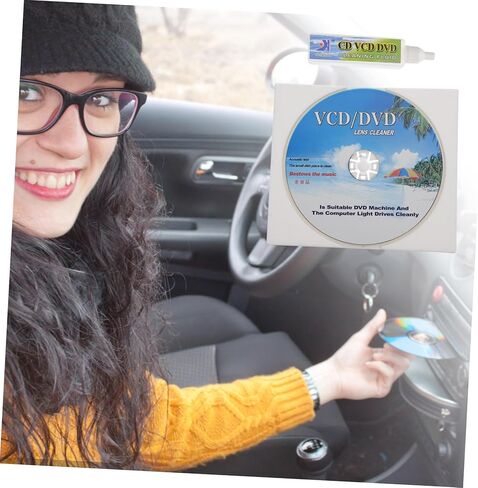 مجموعة تنظيف مشغل CD DVD Vcd متعددة الوظائف مع قرص فرشاة وسوائل تنظيف منظف الأخدود العميق لتخطي وتجميد مشكلات التشغيل، مجموعة أدوات صيانة المواد in Kuwait