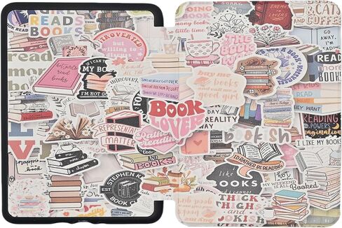 Case for All-New Kindle Paperwhite 12th Gen 2024 and Kindle Colorsoft Signature Edition, Book Lovers Gifts Lightweight PU Leather Protective Cover with Auto Sleep Wake Hand Strap in Saudi Arabia