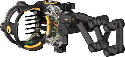 Trophy Ridge React H5 Bow Sight - 5 Pin Sight, Tool Less Windage and Elevation Adustability, 2nd Axis Leveling, Adjustable Click Light in Saudi Arabia