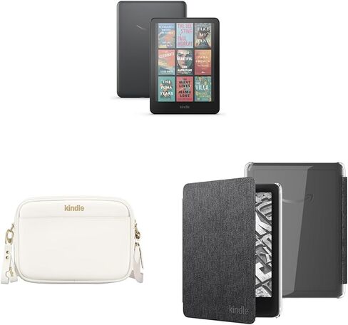 حزمة إصدار Amazon Kindle Colorsoft Signature Edition: تتضمن إصدار Amazon Kindle Colorsoft Signature سعة 32 جيجابايت | أسود معدني، حقيبة حبال | الكثبان الرملية، حافظة خلفية شفافة | أسود in Saudi Arabia