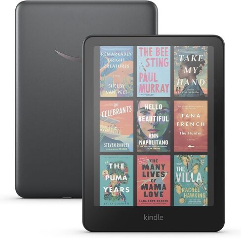 حزمة إصدار Amazon Kindle Colorsoft Signature Edition: تتضمن إصدار Amazon Kindle Colorsoft Signature سعة 32 جيجابايت | أسود معدني، حقيبة حبال | الكثبان الرملية، حافظة خلفية شفافة | أسود in Saudi Arabia