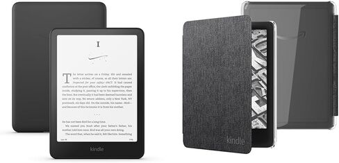 حزمة حافظة Kindle Paperwhite الشفافة: تتضمن Amazon Kindle Paperwhite 16 جيجابايت (أحدث طراز) | حافظة خلفية سوداء وواضحة | أسود in Saudi Arabia