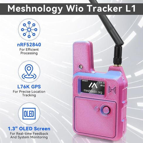 مجموعتان من لوحة Wio Tracker L1 مع بطارية 3000 مللي أمبير في الساعة ومجموعة حافظة - مجموعة وحدة Wio SX1262 nRF52840 لـ Ar duino Meshtastic LoRa، Blue Tooth 5.0، GPS GNSS، 1.3 بوصة OLED، شحن بالطاقة الشمسية من النوع C (N37، أخضر) in Kuwait