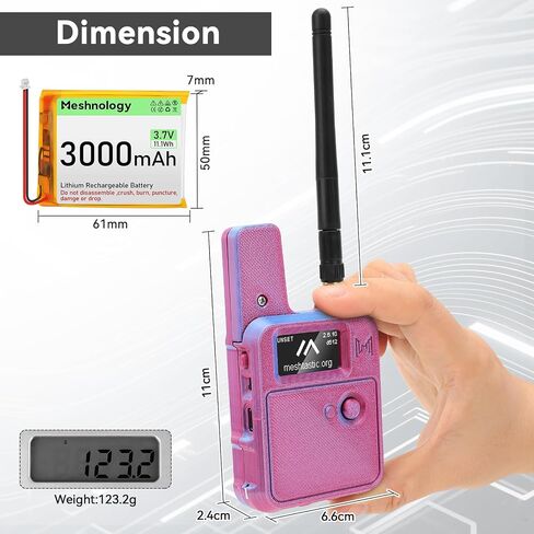 مجموعتان من لوحة Wio Tracker L1 مع بطارية 3000 مللي أمبير في الساعة ومجموعة حافظة - مجموعة وحدة Wio SX1262 nRF52840 لـ Ar duino Meshtastic LoRa، Blue Tooth 5.0، GPS GNSS، 1.3 بوصة OLED، شحن بالطاقة الشمسية من النوع C (N37، أخضر) in Kuwait