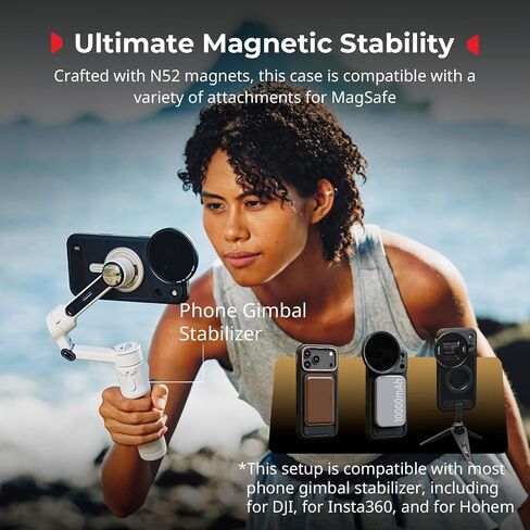 SMALLRIG Mobile Video Cage for iPhone 17 Pro, with Phone Case/TPU Soft Frame/T-Mount & 17mm Threaded Lens Backplate, Phone Video Rig for Videography Recording Vlog, Flagship Edition - 5542 in Saudi Arabia
