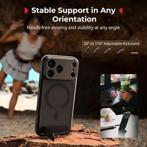 SMALLRIG Mobile Video Cage for iPhone 17 Pro, with Phone Case/TPU Soft Frame/T-Mount & 17mm Threaded Lens Backplate, Phone Video Rig for Videography Recording Vlog, Flagship Edition - 5542 in Saudi Arabia
