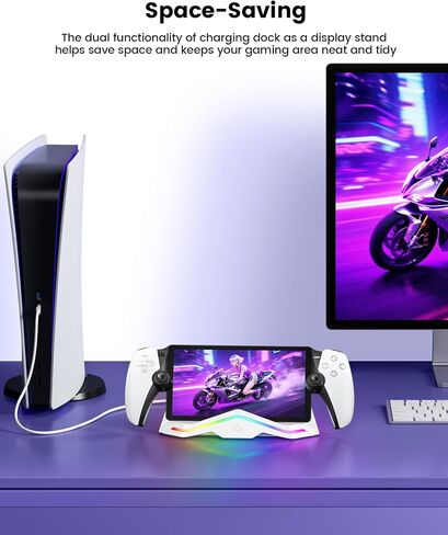 Charging Dock Compatible with PlayStation Portal Remote Player,PS5 Portal Charger Station with Type C Cable & Pin Adapter in Saudi Arabia
