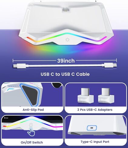 Charging Dock Compatible with PlayStation Portal Remote Player,PS5 Portal Charger Station with Type C Cable & Pin Adapter in Saudi Arabia