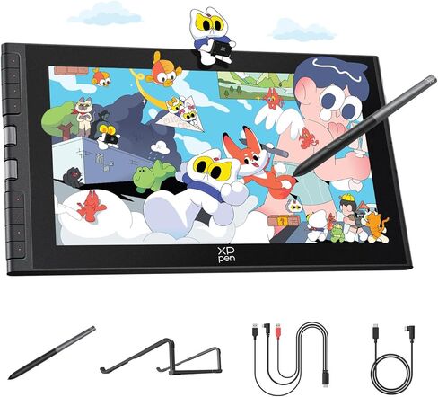 XPPen Artist 12 3rd 11.9" Drawing Tablet with Screen | X4 Pen 16K Pressure | Dial Wheels+8 Keys | AG Etched Glass Portable Art Drawing Tablet Compatible with Windows/macOS/Android/ChromeOS/Linux in Saudi Arabia