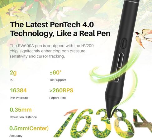 HUION Kamvas Pro 16 V2 Drawing Tablet with Screen 16K Levels PenTech 4.0 Battery-Free Pen, 15.6" Full-Laminated, Smart Touch Bar & 6 Keys Art Tablet Work with Windows, Mac and Linux in Saudi Arabia