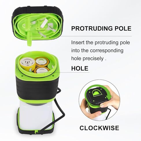 1000LM Battery Powered LED Camping Lantern, 4 Light Modes, IPX4 Waterproof, Dimmable Emergency Flashlight with Battery Indicator for Outdoor Camping, Hiking, Carabiner Clip Included in Saudi Arabia
