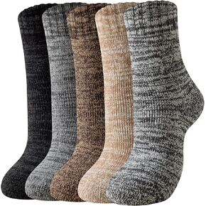 Tavaleu Wool Socks for Women Men, Winter Soft Cozy Thermal Sock Warm Breathable Crew Boot Socks in Kuwait