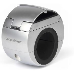 Loop Mount Universal Bike Phone Holder – 360° Rotating Metal Bicycle Phone Mount for iPhone & Samsung – Secure Handlebar Clamp, Durable, Shockproof, Fits All Standard Handlebars - Black in Kuwait