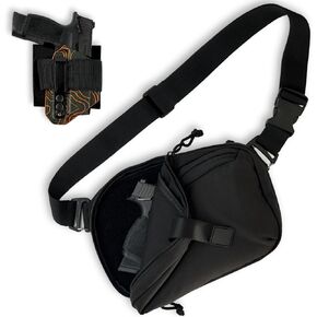 Concealed Carry Sling Bag for Men & Women - Crossbody Tactical EDC Bag with CCW Fast Access - Included IWB Holster Adapter in Saudi Arabia