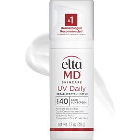 EltaMD UV Daily Tinted Sunscreen with Zinc Oxide, SPF 40 Face Sunscreen Moisturizer, Helps Hydrate Skin and Decrease Wrinkles, Lightweight Face Sunscreen, Absorbs Into Skin Quickly, 1.7 oz Pump in Kuwait