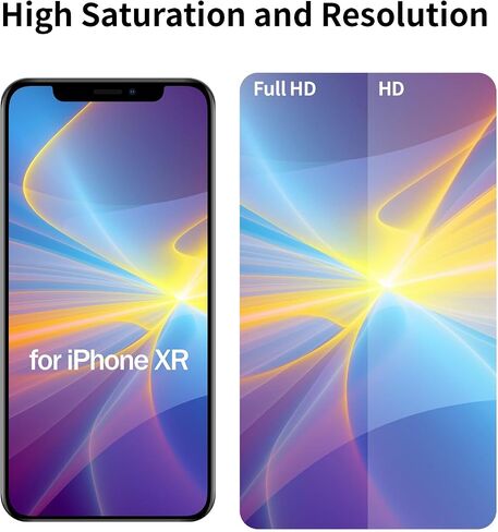for iPhone XR Screen Replacement 6.1 Inch Black, MrR.OMW 3D Touch LCD FHD Display Digitizer Frame Assembly for A1984, A2105, A2106, A2108 with Repair Tools Kit in Kuwait