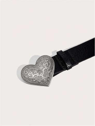 Women's Retro Vintage Metal Buckle Belt Faux Leather Western Cowgirl Waist Belts in Saudi Arabia