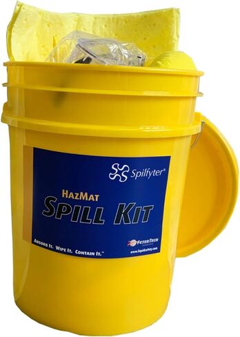 ESP SK-U5 16 Piece 5 Gallons Universal Absorbent Spill Kit, 5 Gallons Oil and 4 Gallons Water Absorbency, Gray in Saudi Arabia