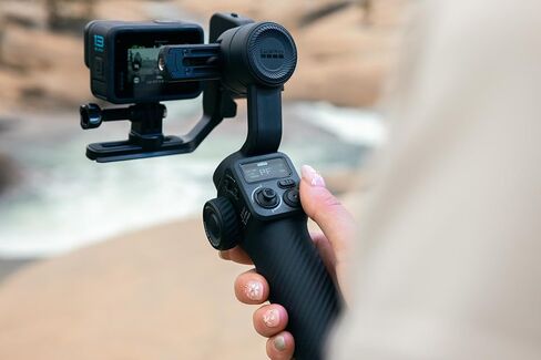 GoPro Fluid Pro AI 3-Axis Gimbal Stabilizer لكاميرات GoPro والهواتف الذكية، وتتبع الموضوع، والإضاءة، والتحكم في الكاميرا اللاسلكية، محمول، مدونات فيديو، دوران 360 درجة، شحن الجهاز in Saudi Arabia