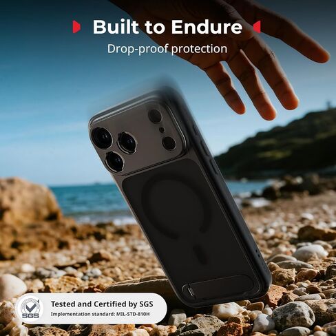 طقم حافظة هاتف SMALLRIG FilMov لهاتف iPhone 17 Pro، حافظة هاتف مغناطيسية مع مسند قابل للتعديل، لوحة خلفية للعدسة، دعم MagSafe، لمثبت الهاتف Gimbal، لـ DJI، لـ Insta360، أسود-5549 in Saudi Arabia