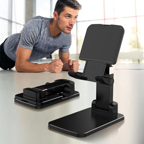 Phone Stand for Desk,Fully Adjustable Foldable Phone Holder,Metal Base with Anti-Slip Pad,Thick Case,Compatible with iPhone 17 Pro Max/Air/17 Pro/17/16/16e,15,All Phones,Portable Office Accessories in Saudi Arabia