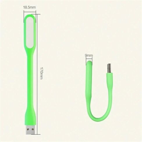 2 حزمة ضوء USB صغير للوحة المفاتيح - ضوء LED للكمبيوتر المحمول، مصباح USB مرن للكمبيوتر المحمول، مصباح قراءة قابل للتعديل، مصدر إضاءة LED منزلي محمول، أخضر in Saudi Arabia