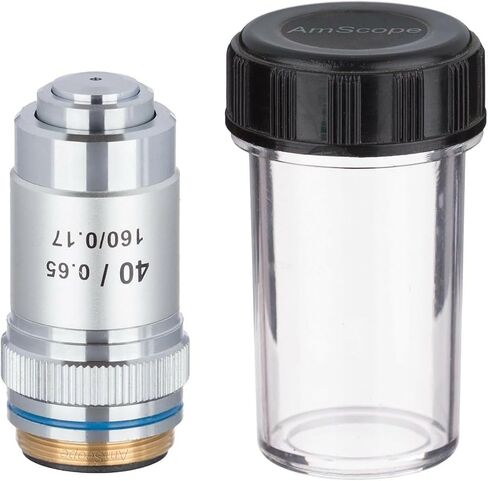 AmScope A60X 60X Achromatic Microscope Objective, Grey in Saudi Arabia