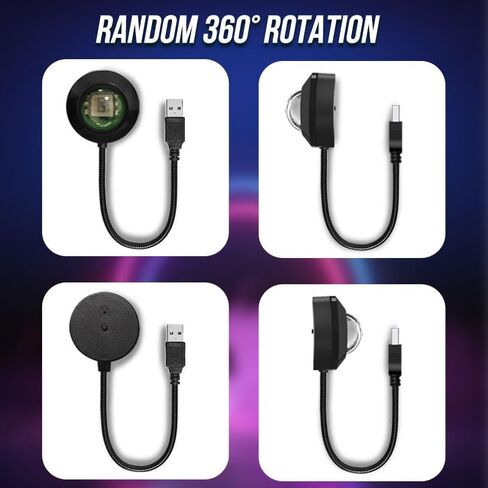 مصباح بروجيكتور RGB Sunset مع تأثير السديم - إضاءة محيطة تعمل بمنفذ USB لديكور غرفة النوم وتحسين الحالة المزاجية in Saudi Arabia
