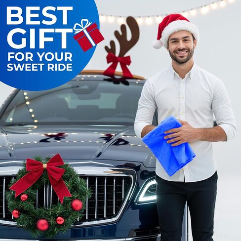 Premium Chamois Cloth for Car - 2pk +1 Free Shammy Towel for Car - 26"x17" - Super Absorbent Reusable Car Shammy Towel - Scratch-Free in Saudi Arabia