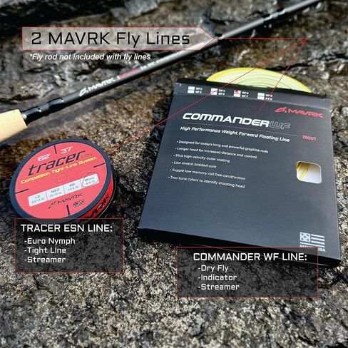MAVRK USA Fly Fishing Line | Euro Nymph & Floating Lines | Level ESN Mono & Weight Forward Designs | High Visibility, Low Stretch, Freshwater Trout in Kuwait