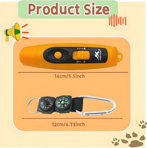 Rechargeable Bear Horn to Scare Bears, 125dB Electronic Air Horn with LED Flashlight & Compass & Thermometer, Electronic Whistle Bear Bells for Safety Hiking Camping Emergency Self Defense in Kuwait